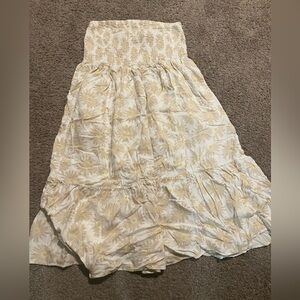 Floral strapless summer dress